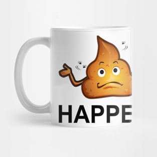 Shit Happens Poop Emoji Mug